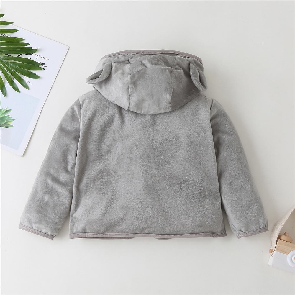 Unisex Solid Color Hooded Long Sleeve Casual Jacket Kids Boutique Wholesale - PrettyKid