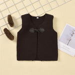 Baby Unisex Solid Color Horn Button Sweater Vest Wholesale Baby Store - PrettyKid