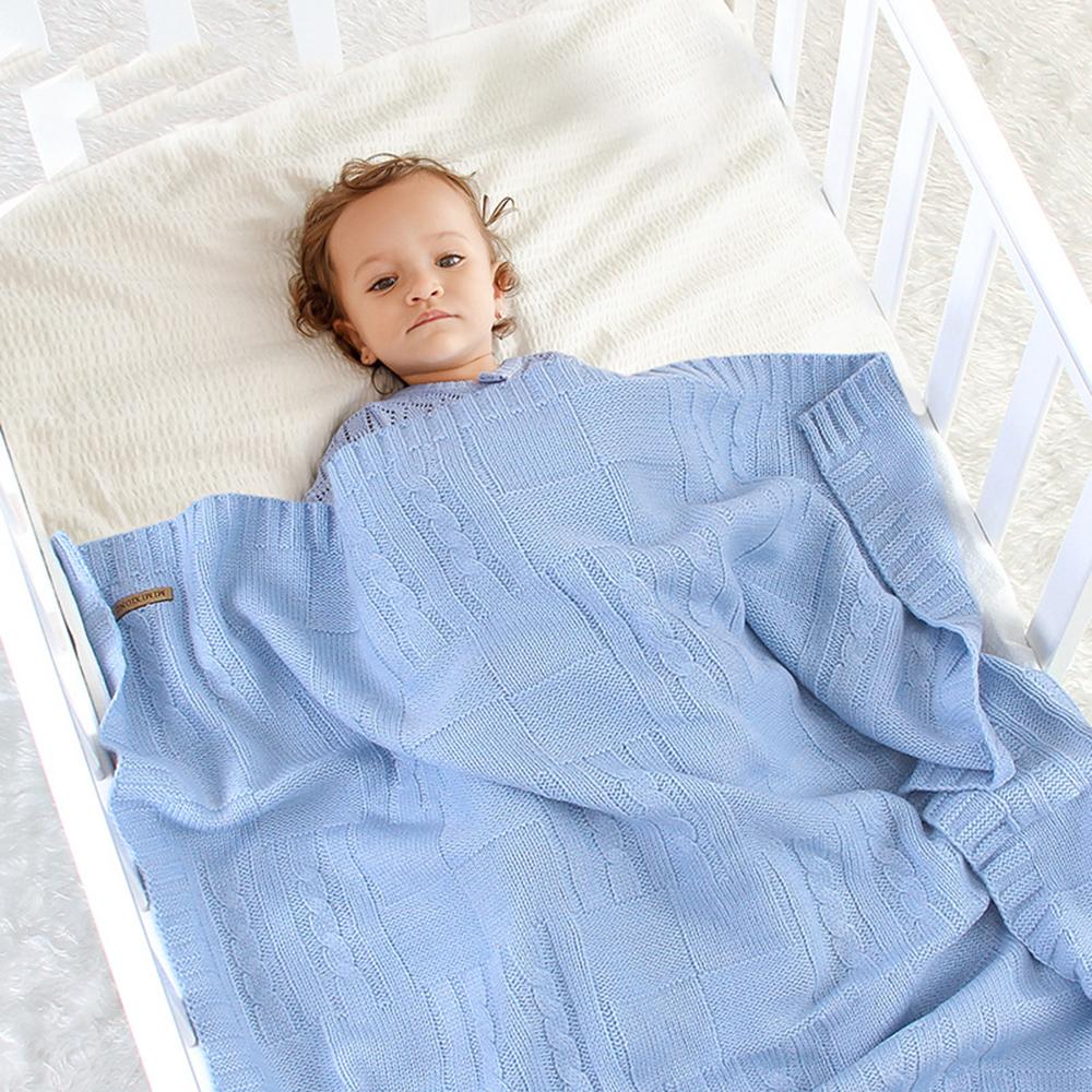 Baby Solid Color Knitted Casual Wholesale Baby Blankets - PrettyKid