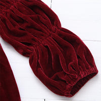 Girls Solid Color Lantern Sleeve Princess Dress Toddler Girl Wholesale Clothing - PrettyKid