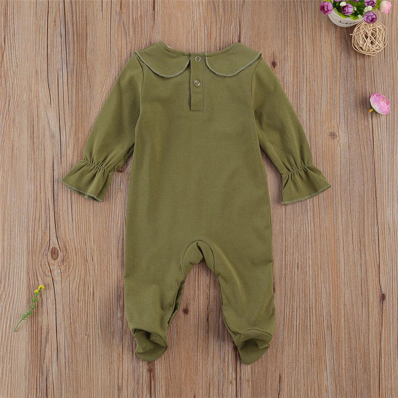 Baby Solid Color Long-Sleeve Romper Wholesale Newborn Clothes - PrettyKid