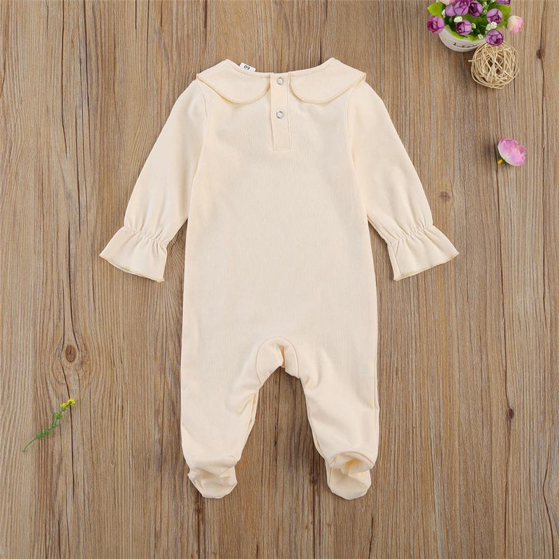 Baby Solid Color Long-Sleeve Romper Wholesale Newborn Clothes - PrettyKid