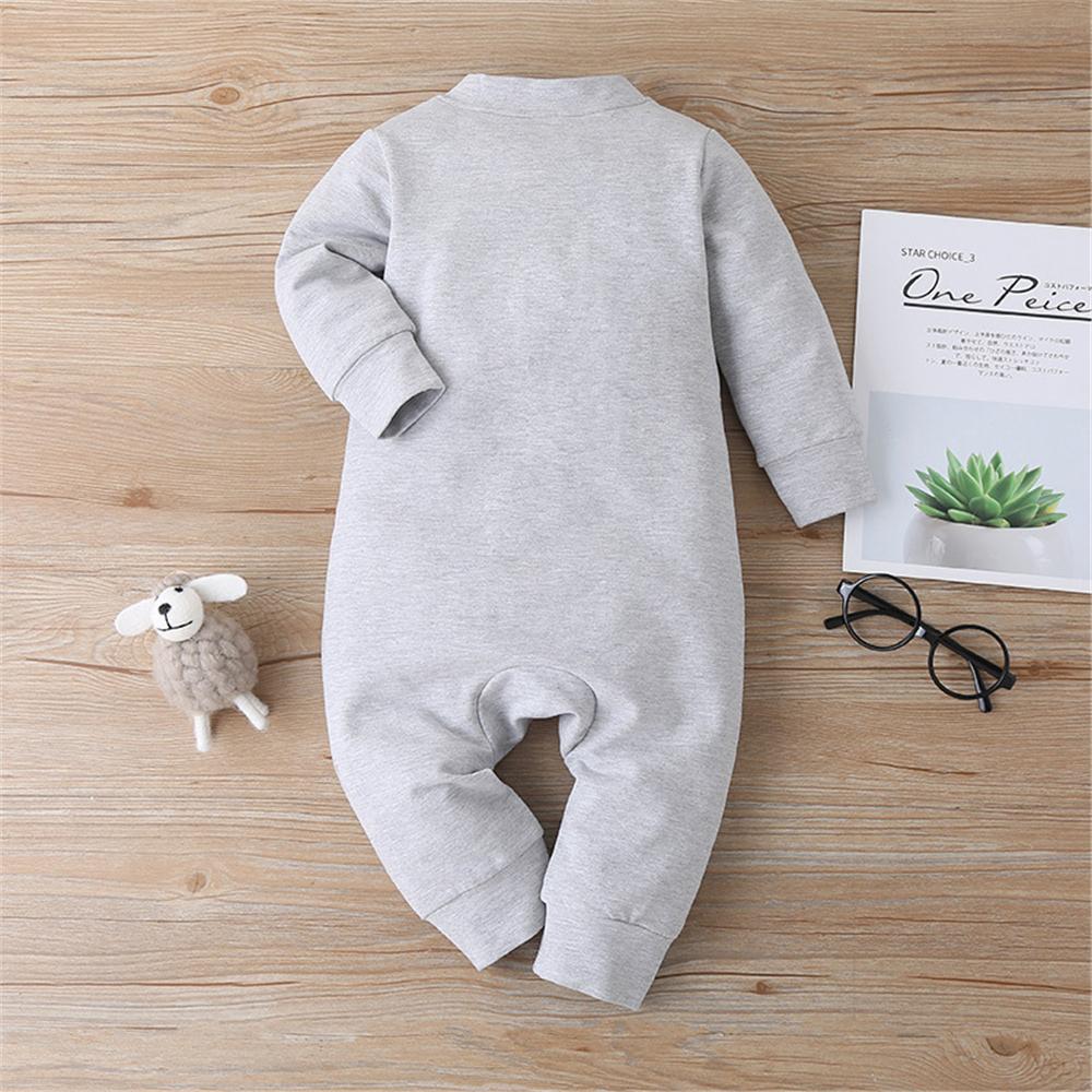 Baby Solid Color Long Sleeve Casual Romper Baby Clothing In Bulk - PrettyKid