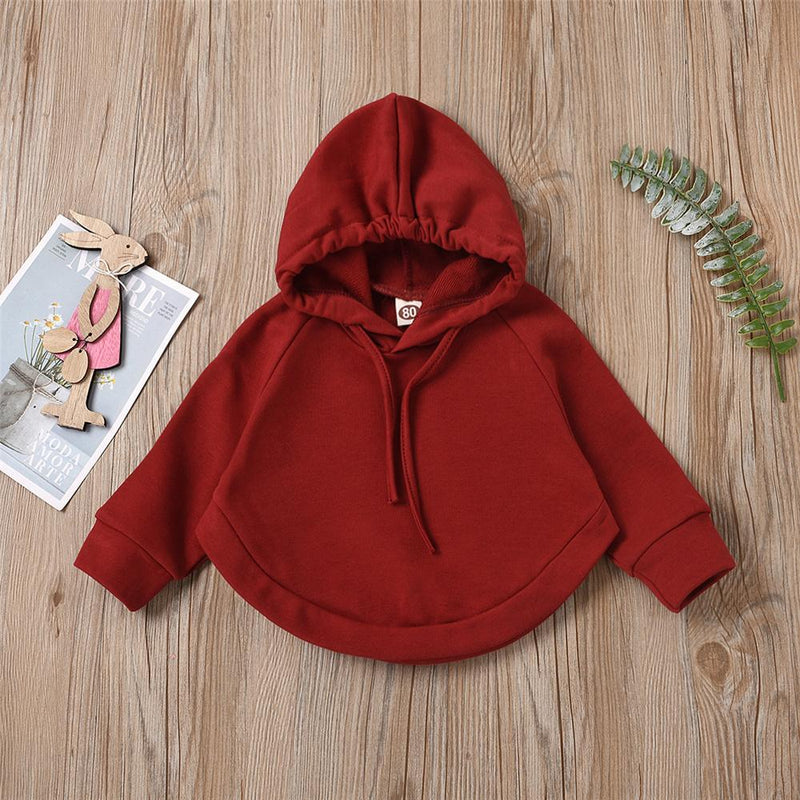 Unisex Solid Color Long Sleeve Hooded Cloak Style Top Trendy Kids Wholesale Clothing - PrettyKid