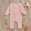 Baby Unisex Solid Color Long Sleeve Romper Wholesale Baby Items - PrettyKid