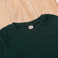 Girls Solid Color Long Sleeve T-shirt & Skirt Wholesale Girl Clothing - PrettyKid