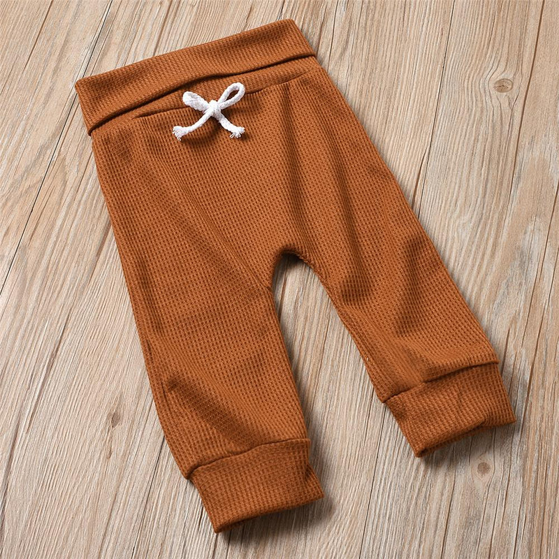 Baby Unisex Solid Color Long Sleeve Top & Pants & Hat Buy Baby Clothes Wholesale - PrettyKid