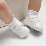 Baby Unisex Solid Color Magic Tape Flats Wholesale Infant Shoes - PrettyKid