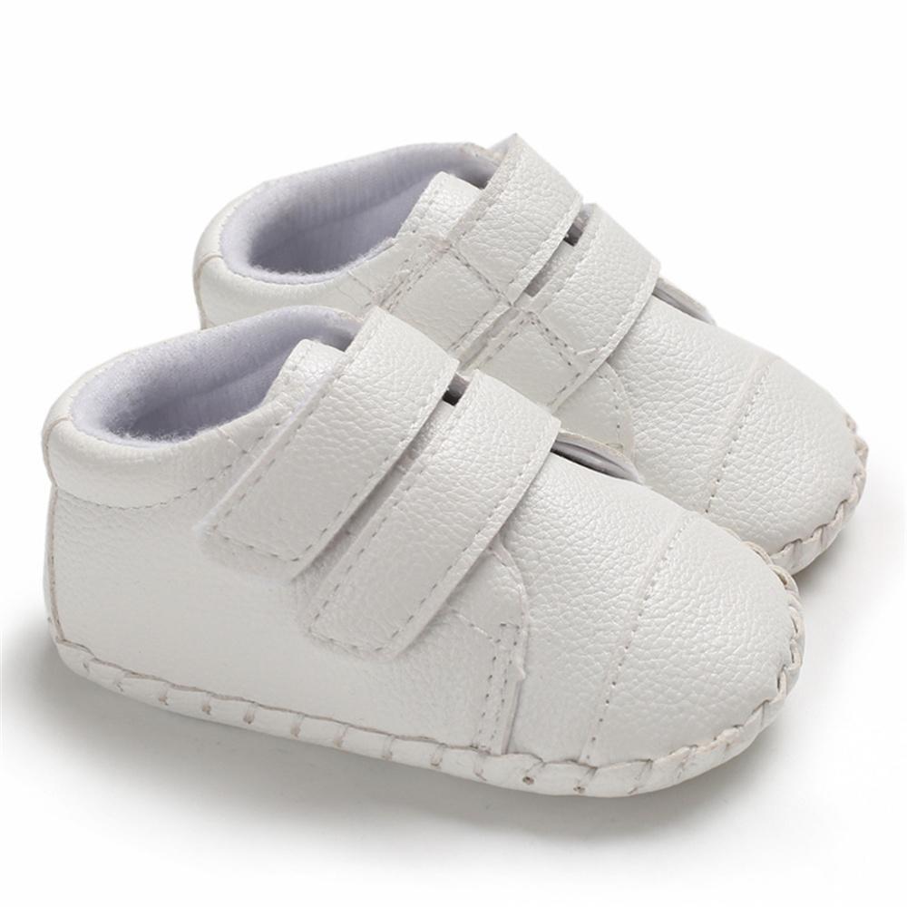 Baby Unisex Solid Color Magic Tape Flats Wholesale Infant Shoes - PrettyKid