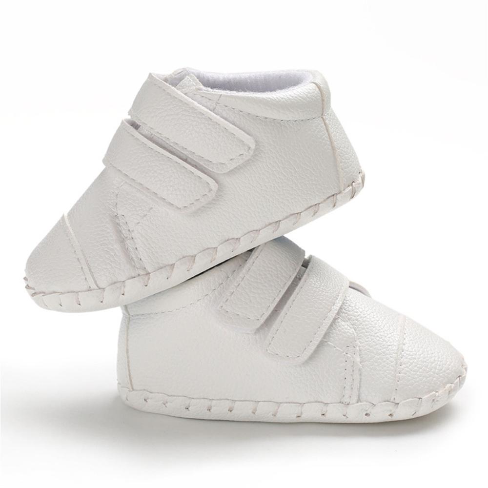 Baby Unisex Solid Color Magic Tape Flats Wholesale Infant Shoes - PrettyKid