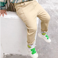 Boys Solid Color Pocket Casual Pants Wholesale Boys Clothing Suppliers - PrettyKid