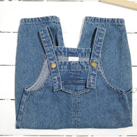 Girls Solid Color Pocket Denim Overalls Girl Loose Pants Wholesale - PrettyKid