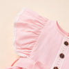 Girls Solid Color Ruffled Sleeveless Button Dress Toddler Girl Wholesale clothes - PrettyKid
