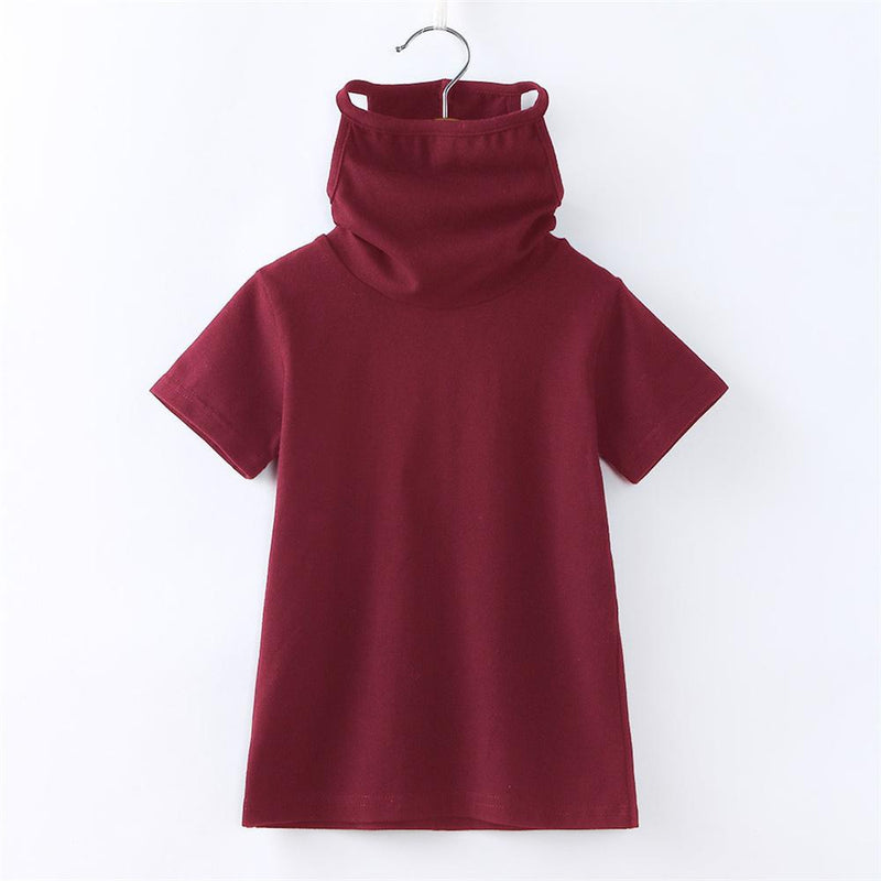 Unisex Solid Color Short Sleeve Mask Style T-Shirts Wholesale Kids Clothing Distributors - PrettyKid