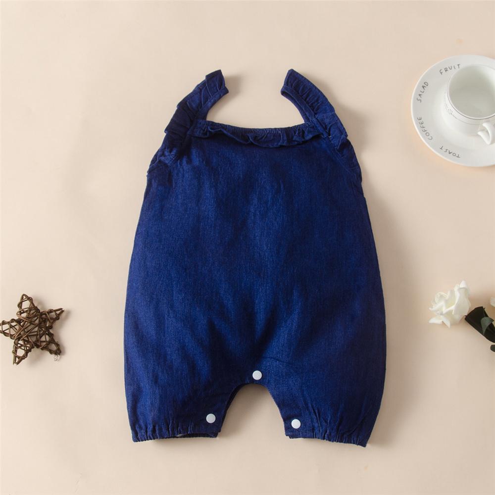 Baby Unisex Solid Color Sleeveless Romper Wholesale Baby Outfits - PrettyKid