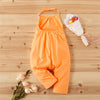 Girls Solid Color Tie Up Summer Jumpsuit Girl Boutique Clothing Wholesale - PrettyKid