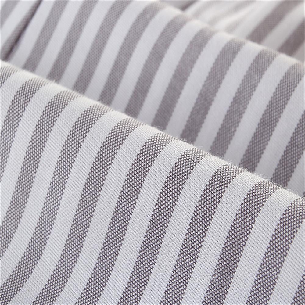 Girls Solid Color Top & Striped Trousers Wholesale Girls Clothing - PrettyKid
