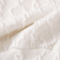 Girls Solid Color Twist Crew Neck Sweaters & PU Skirt Wholesale Girls - PrettyKid