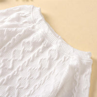 Girls Solid Color Twist Crew Neck Sweaters & PU Skirt Wholesale Girls - PrettyKid