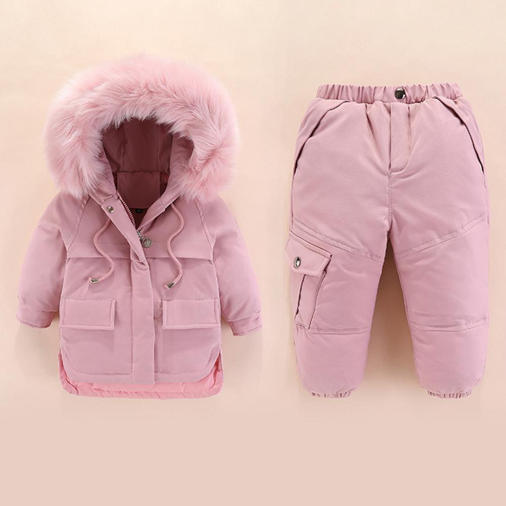 Unisex Solid Color Winter Furry Hoodie Long Sleeve Coat & Pants Kids Wholesale Clothing - PrettyKid