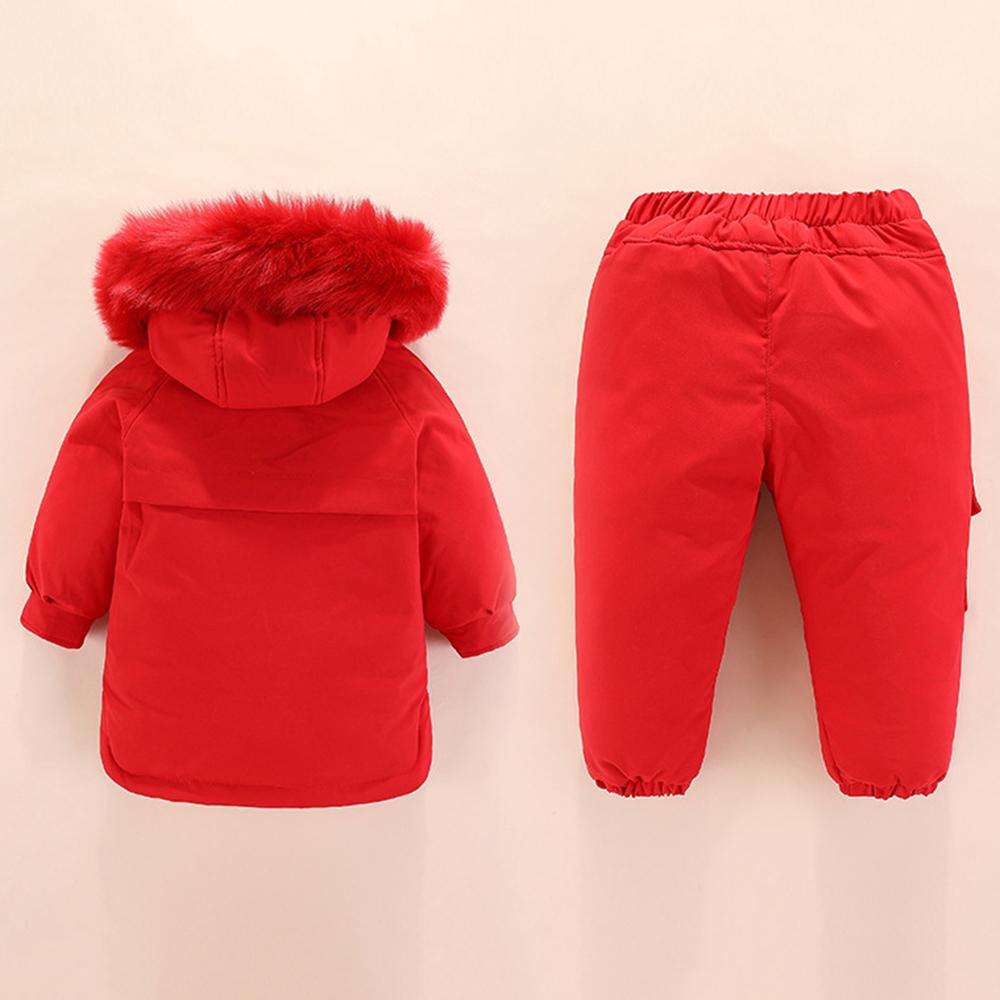 Unisex Solid Color Winter Furry Hoodie Long Sleeve Coat & Pants Kids Wholesale Clothing - PrettyKid