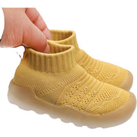 Baby Solid Comfy Kintted Sock Flats Shoes - PrettyKid