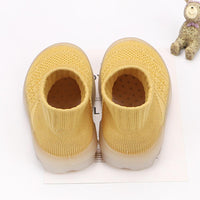 Baby Solid Comfy Kintted Sock Flats Shoes - PrettyKid