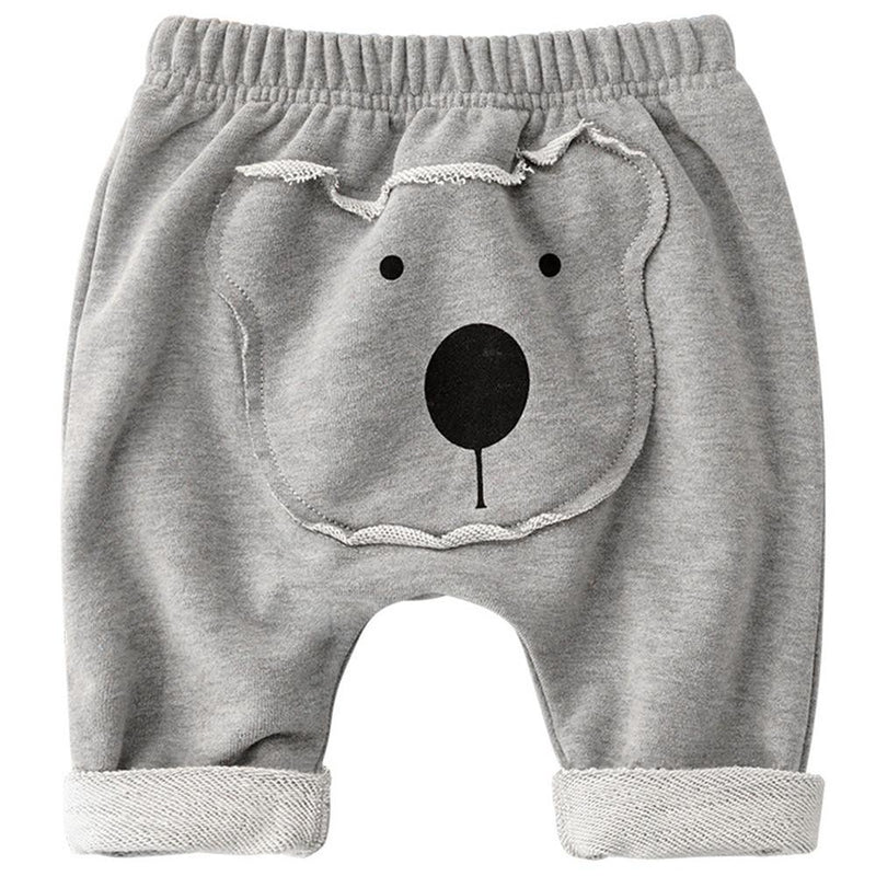 Baby Solid Cute Bear Harem Pants - PrettyKid