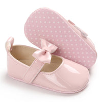 Baby Girls Solid Cute PU Magic Tape Shoes Wholesale Baby Shoes - PrettyKid