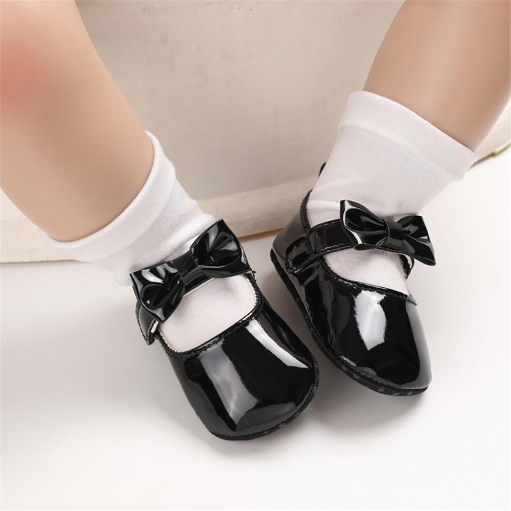 Baby Girls Solid Cute PU Magic Tape Shoes Wholesale Baby Shoes - PrettyKid