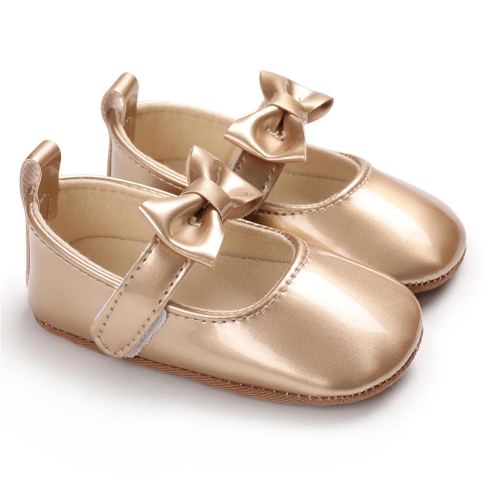 Baby Girls Solid Cute PU Magic Tape Shoes Wholesale Baby Shoes - PrettyKid