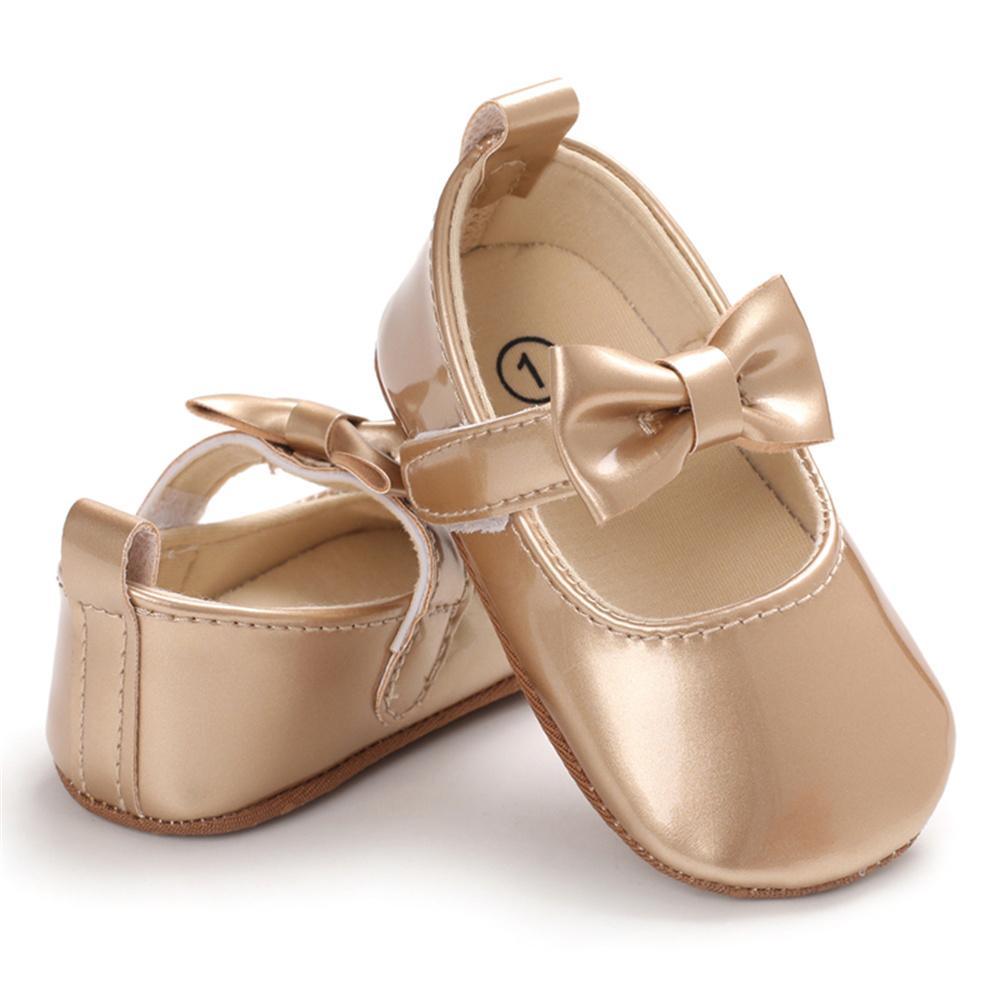 Baby Girls Solid Cute PU Magic Tape Shoes Wholesale Baby Shoes - PrettyKid