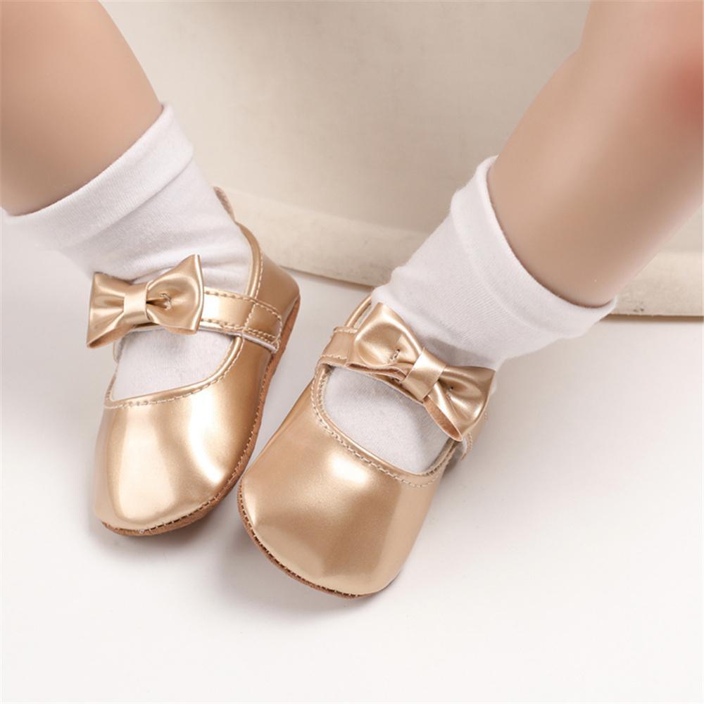 Baby Girls Solid Cute PU Magic Tape Shoes Wholesale Baby Shoes - PrettyKid