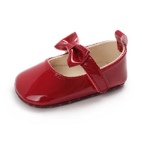 Baby Girls Solid Cute PU Magic Tape Shoes Wholesale Baby Shoes - PrettyKid