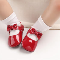 Baby Girls Solid Cute PU Magic Tape Shoes Wholesale Baby Shoes - PrettyKid