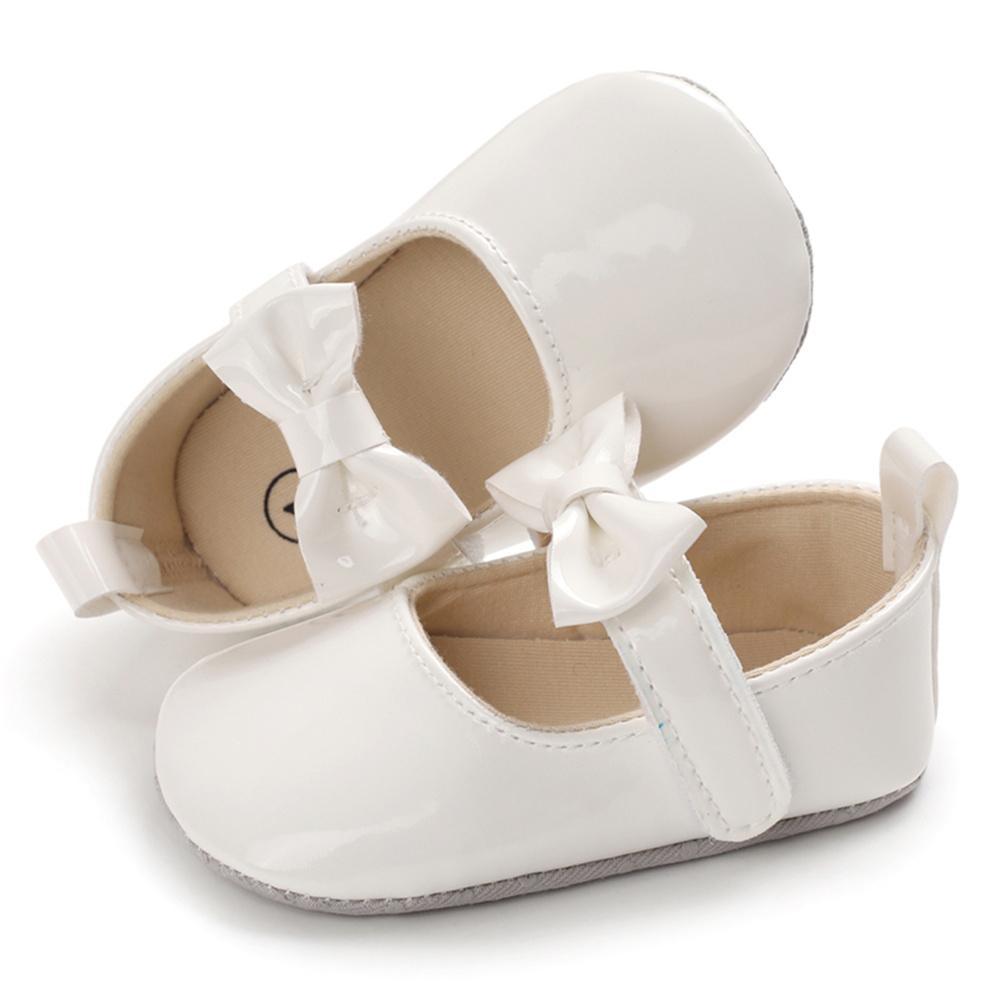 Baby Girls Solid Cute PU Magic Tape Shoes Wholesale Baby Shoes - PrettyKid