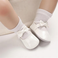 Baby Girls Solid Cute PU Magic Tape Shoes Wholesale Baby Shoes - PrettyKid