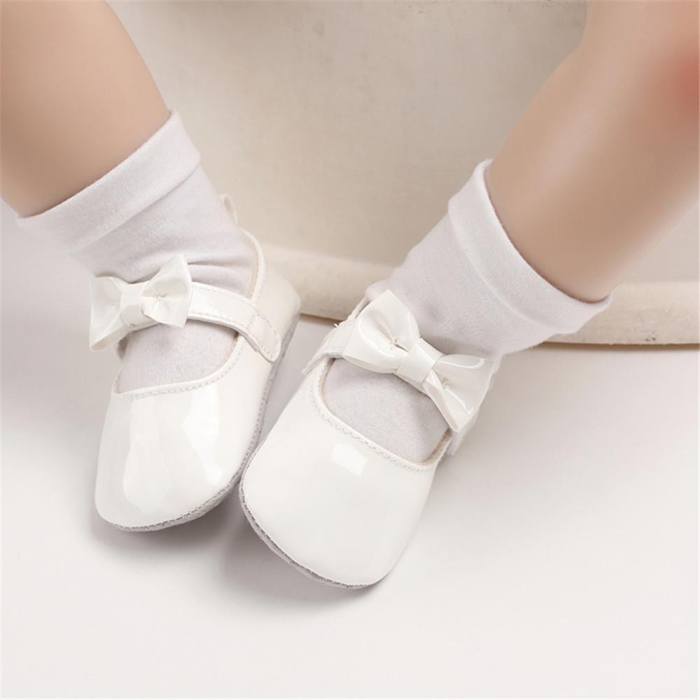 Baby Girls Solid Cute PU Magic Tape Shoes Wholesale Baby Shoes - PrettyKid