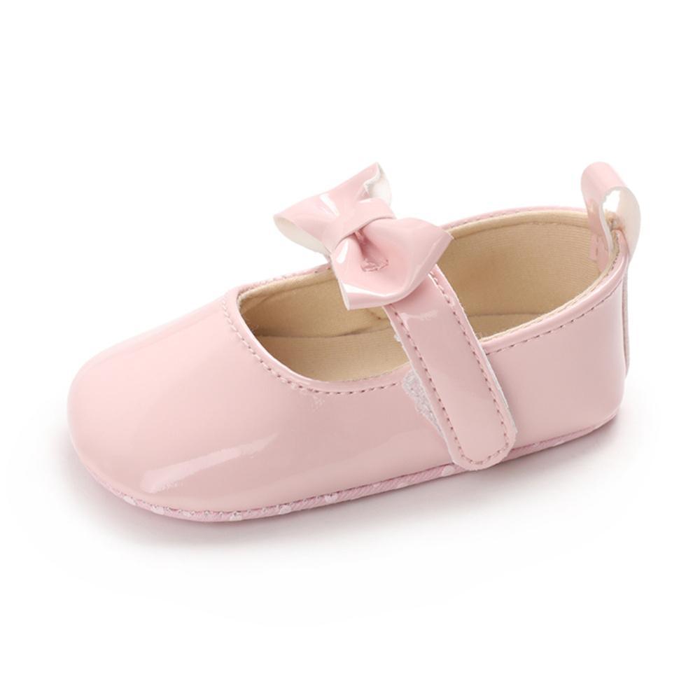 Baby Girls Solid Cute PU Magic Tape Shoes Wholesale Baby Shoes - PrettyKid