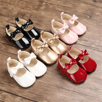 Baby Girls Solid Cute PU Magic Tape Shoes Wholesale Baby Shoes - PrettyKid