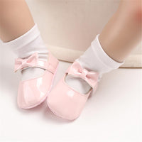 Baby Girls Solid Cute PU Magic Tape Shoes Wholesale Baby Shoes - PrettyKid