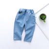 Boys Solid Elastic Waist Jeans - PrettyKid