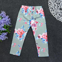 Girls Solid Flared Sleeve Top & Floral Pants Wholesale Girls Clothes - PrettyKid