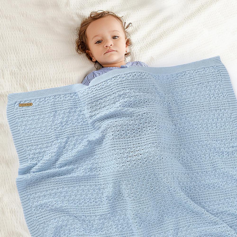 Baby Solid Hollow Out Breathable Wholesale Cute Baby Blankets - PrettyKid