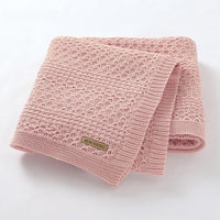 Baby Solid Hollow Out Breathable Wholesale Cute Baby Blankets - PrettyKid