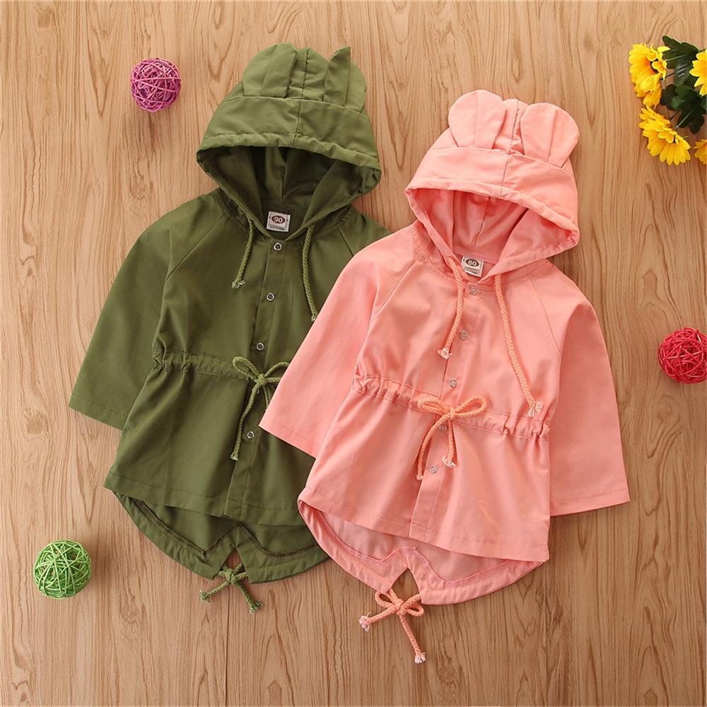 Girls Solid Hooded Long Sleeve Coats Wholesale Kids Boutique Clothing - PrettyKid