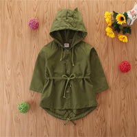 Girls Solid Hooded Long Sleeve Coats Wholesale Kids Boutique Clothing - PrettyKid