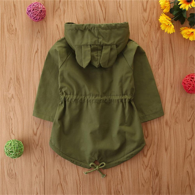 Girls Solid Hooded Long Sleeve Coats Wholesale Kids Boutique Clothing - PrettyKid