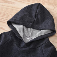 Unisex Solid Hooded Long Sleeve T-shirts & Floral Pants Wholesale - PrettyKid