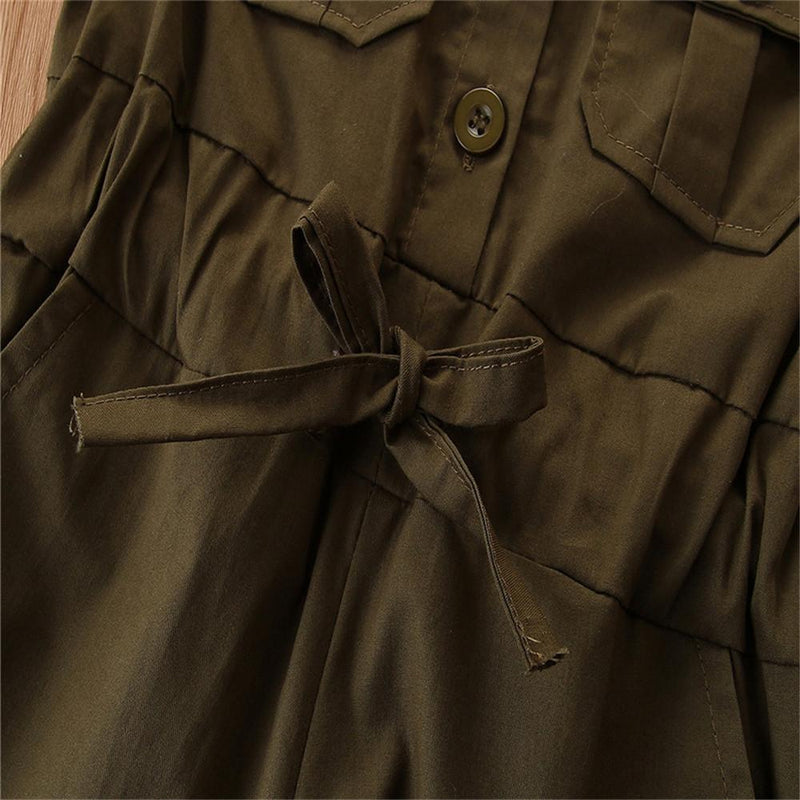 Girls Solid Lapel Long Sleeve Coats Wholesale Kids Jackets - PrettyKid